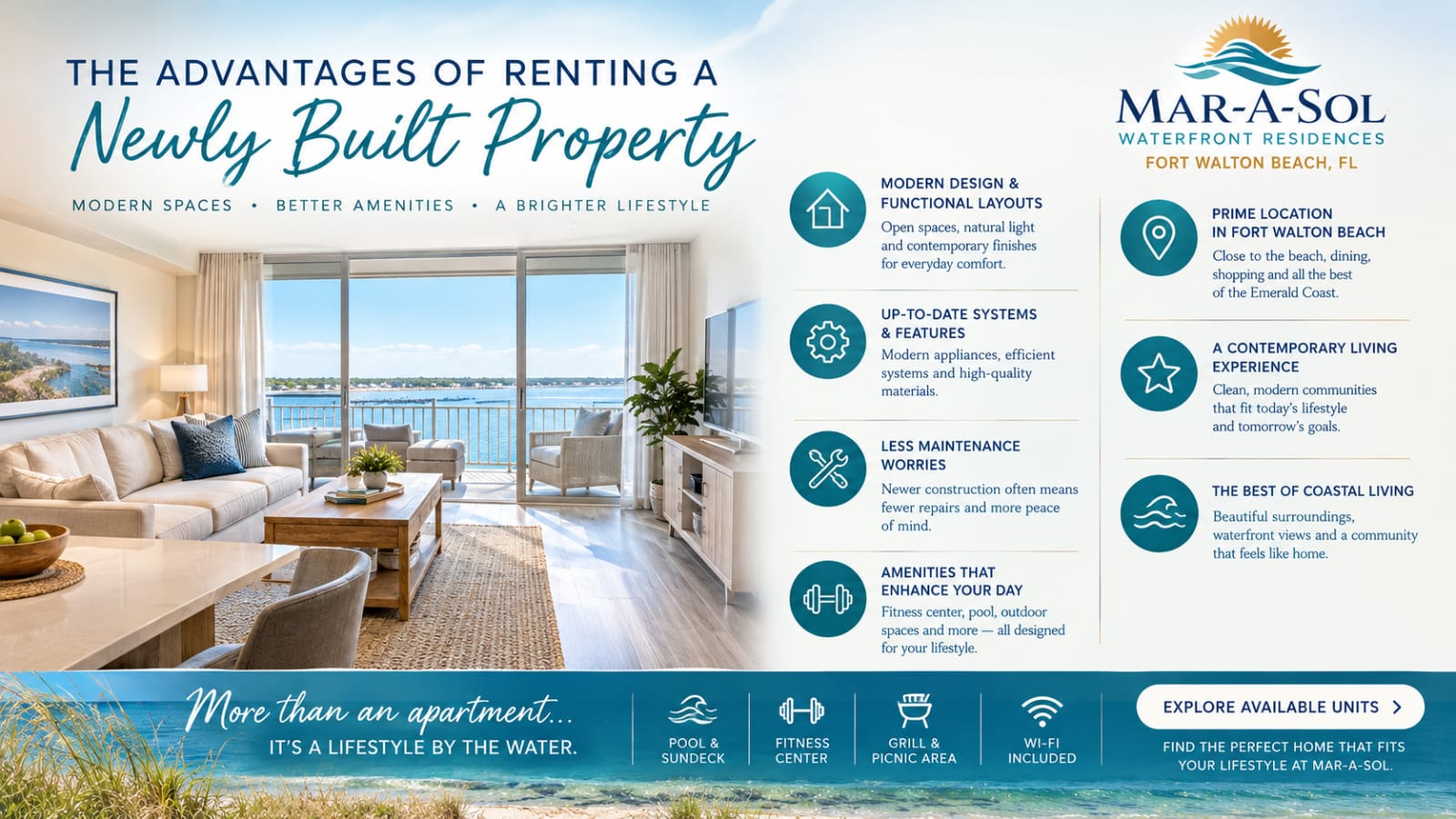 Advantages of Renting a Recently Built Apartment | Fort Walton Beach